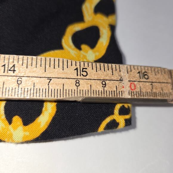 Decree Womens XL Shorts Flowy Gold Chain All Over Print Pockets Beach Festival - Picture 12 of 14